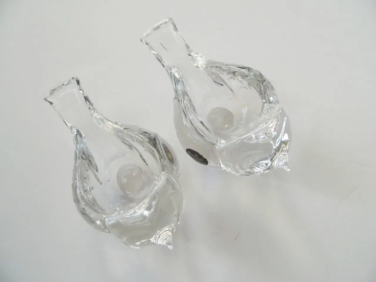 Billede 7 - Bjørn Wiinblad spurvestager i glas - 200,00 kr/par