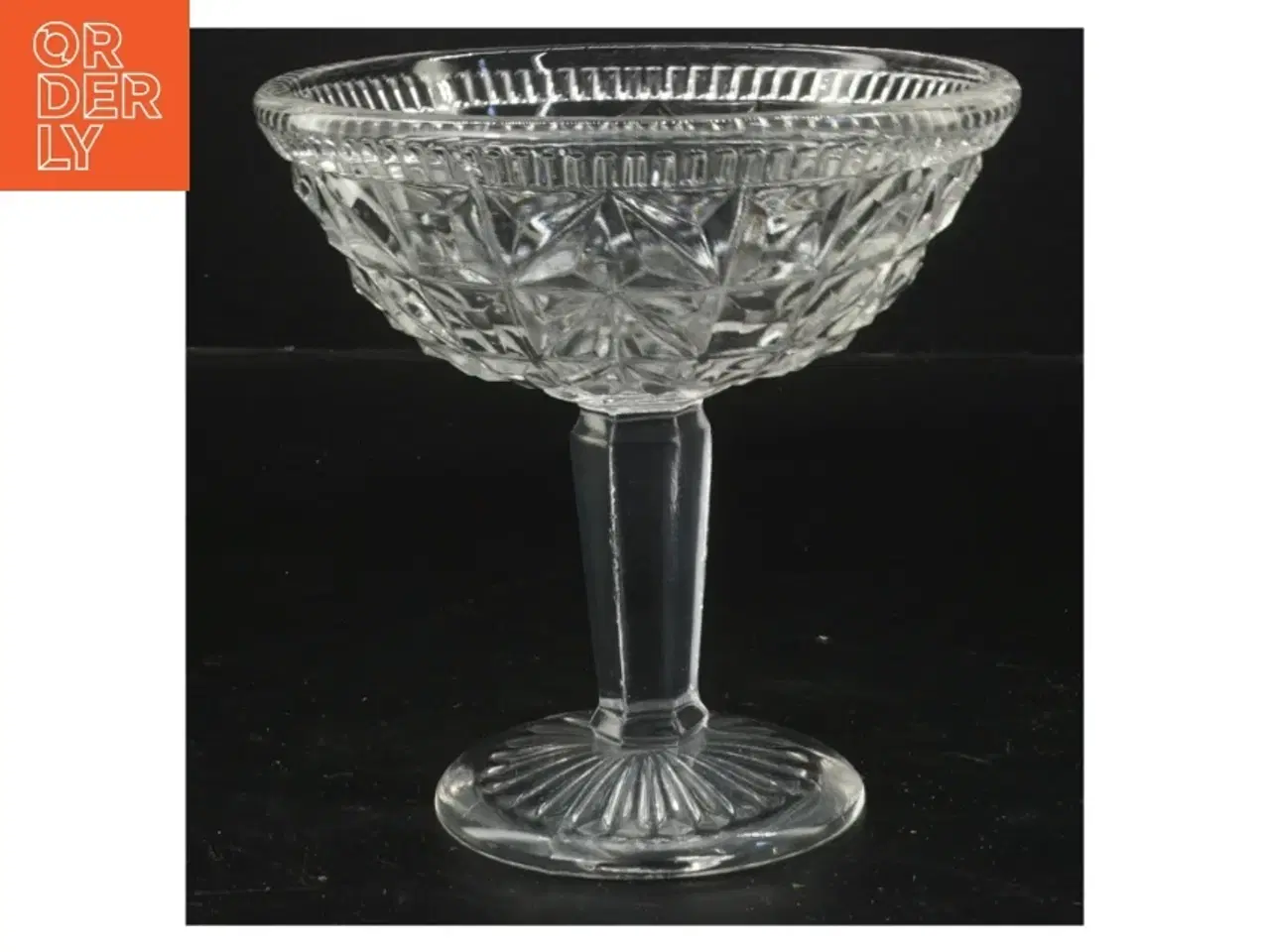 Billede 1 - Glasskål med fod (str. Ø 14x13 cm)