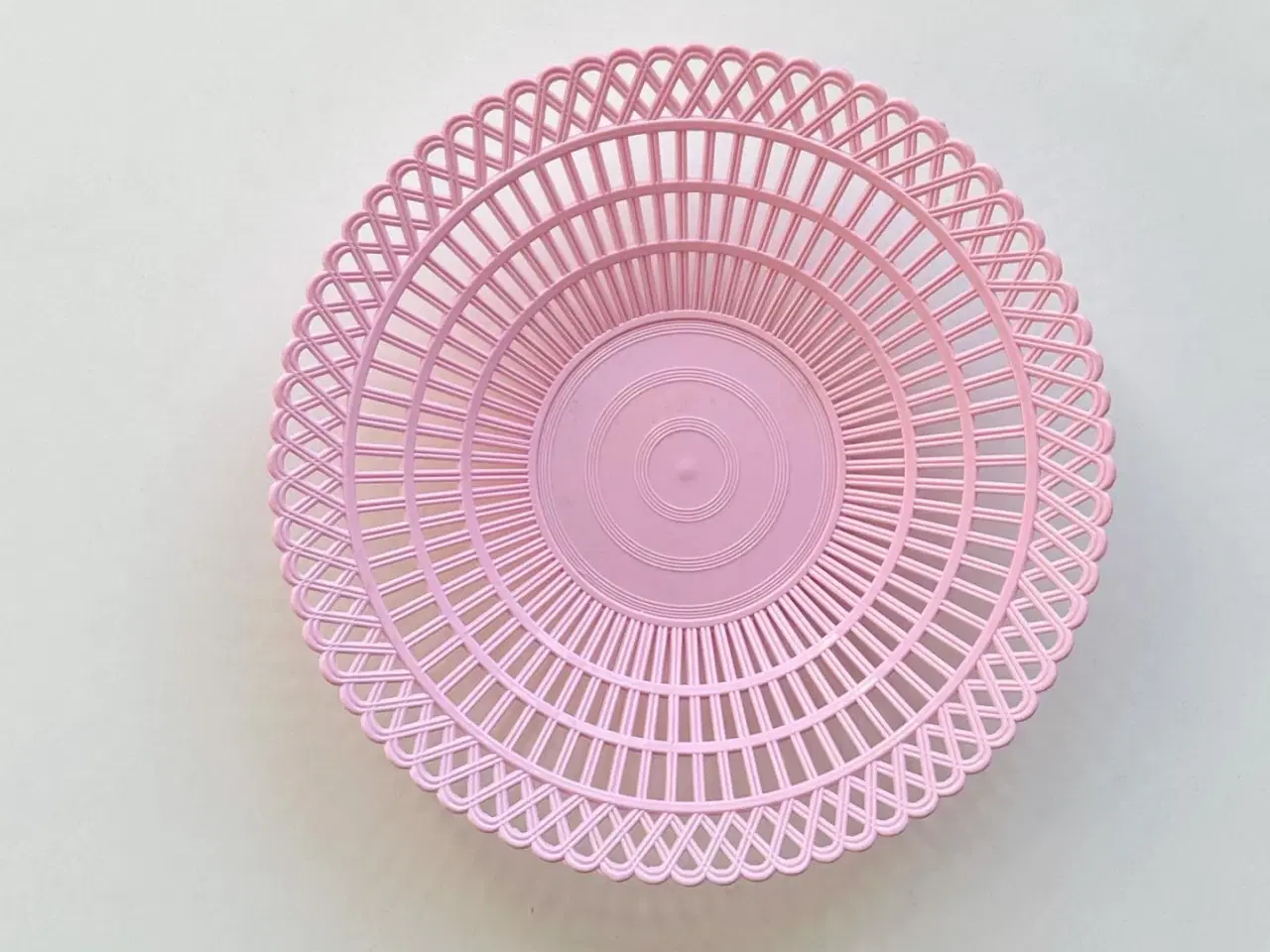 Billede 2 - Lyserødt retro plastfad