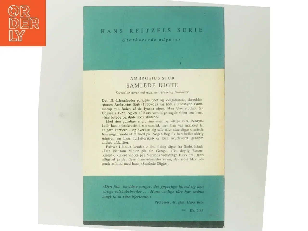 Billede 3 - Samlede Digte af Ambrosius Stub (Bog)