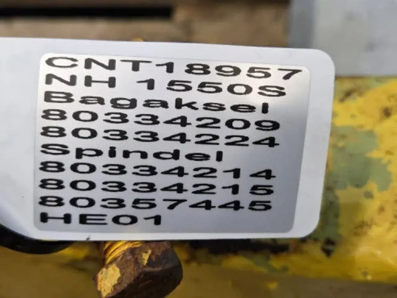 Billede 17 - New Holland 1550S Bagaksel 80334209