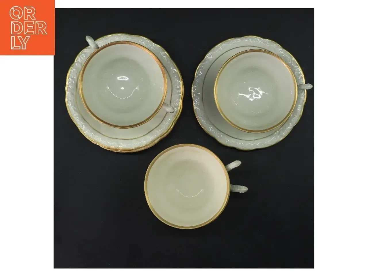 Billede 3 - Fem Edelweiß tekopper med underkopper fra Jlmenau (str. 5 stk Ø 9,5 cm & 14 cm)