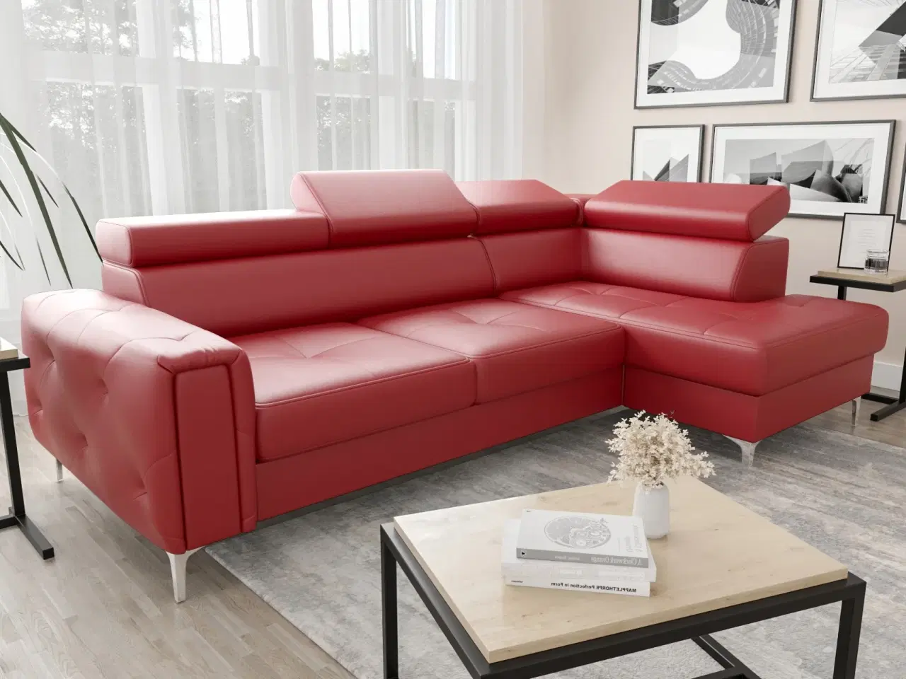 Billede 7 - ORIONIS ÆGTE LÆDER HJØRNESOFA 165X255