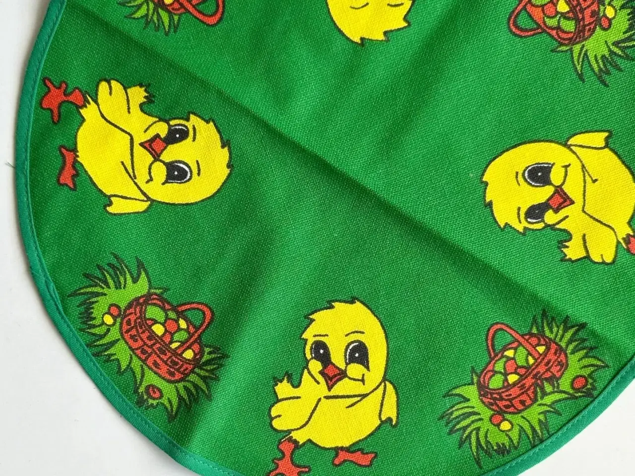 Billede 4 - Retro lysedug m påskekyllinger, Ø28 cm