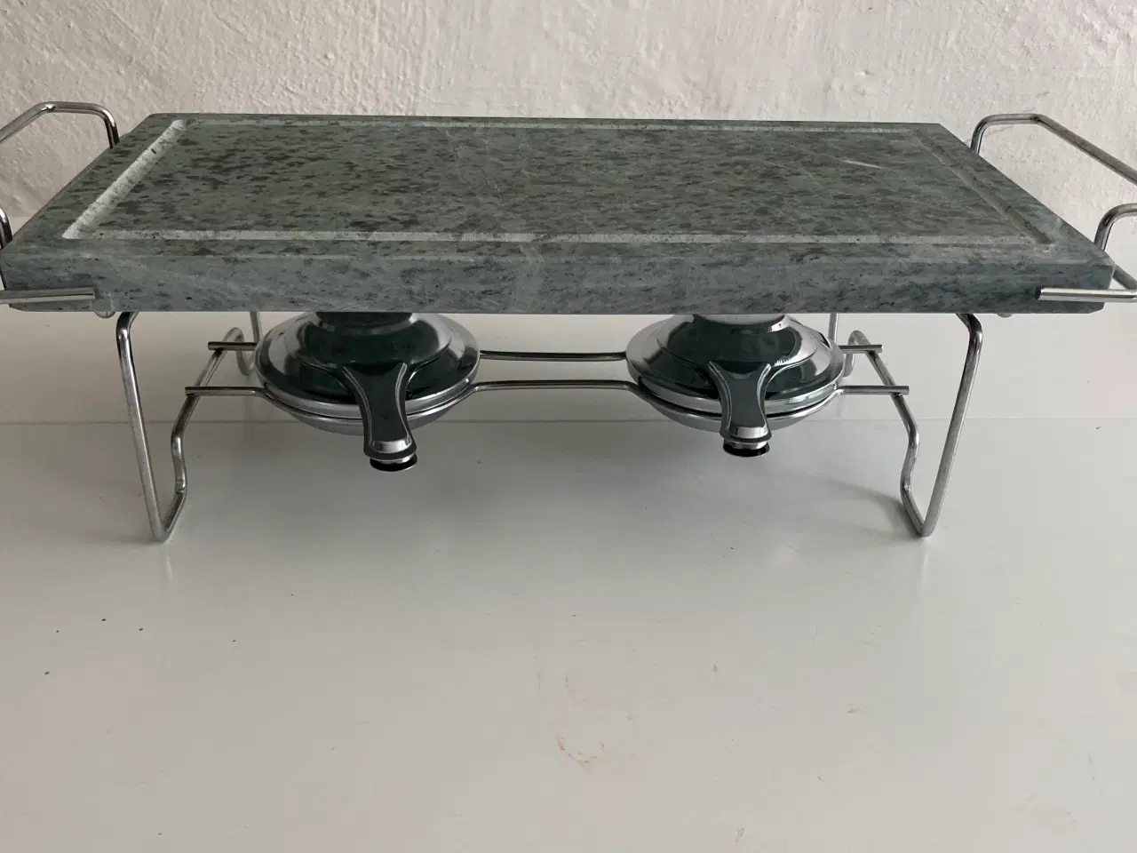 Billede 3 - Granit stege og varmeplade med stativ og brændere
