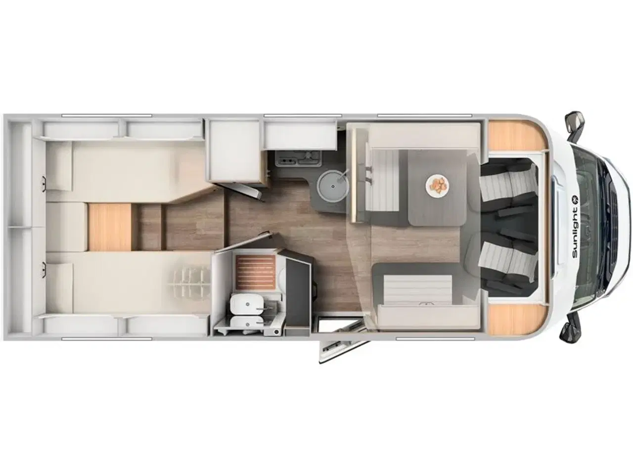 Billede 2 - 2026 - SunLight T 67 Adventure   Sunlights populære model med enkeltsenge, Adaptiv fartpilot, automatgear og sænkeseng