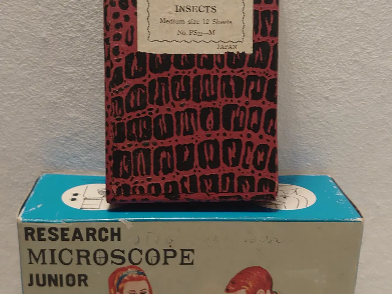Billede 1 - Vintage junior mikroskop+insektslides. mrk y.k.b.
