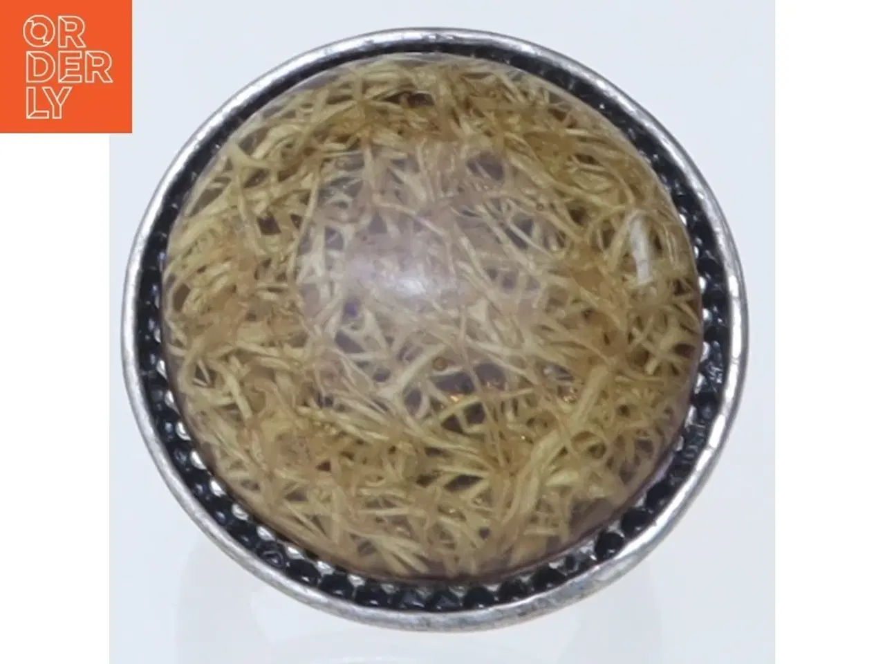 Billede 2 - Vintage ring med brun sten (str. 58 mm)