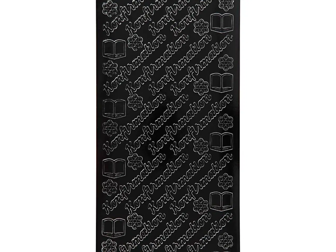Billede 1 - Stickers, konfirmation, ark 10x23 cm, sort, 1 ark