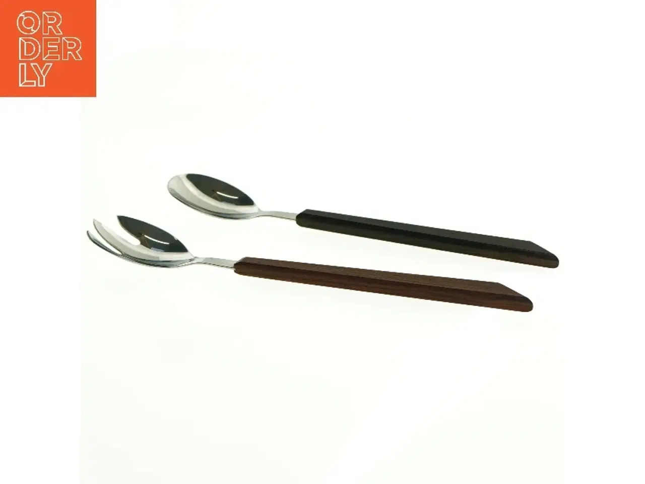 Billede 2 - Salatbestik i træ og rustfrit stål fra Salatbestik (str. 27 cm)