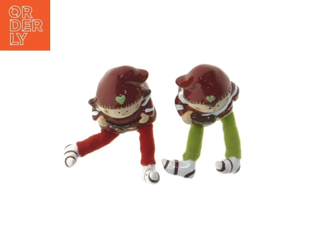 Billede 3 - 2 keramiske julefigurer (str. 8 cm)