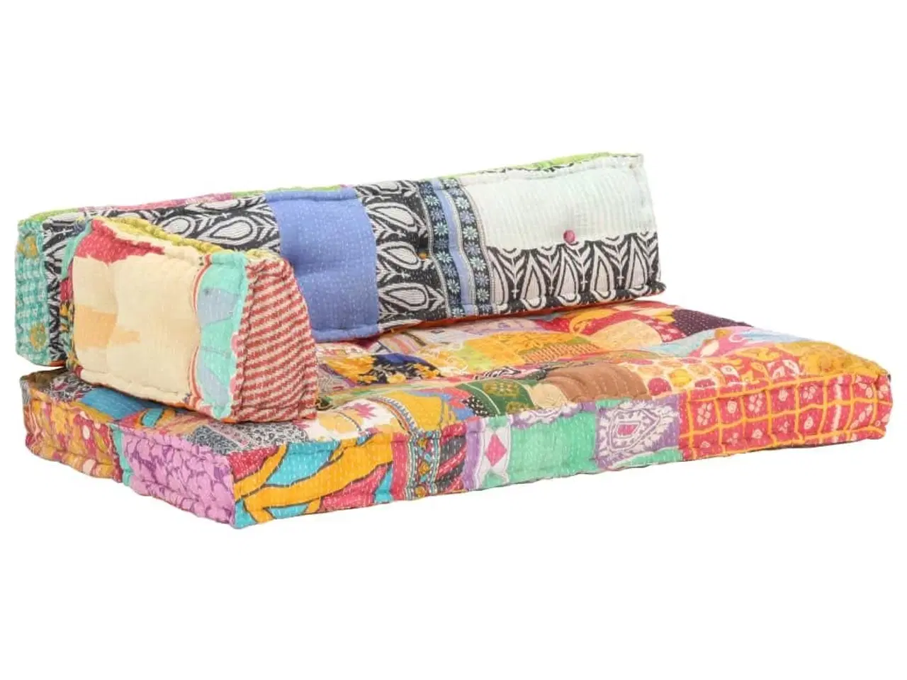 Billede 9 - Hynde til pallesofa stof patchwork flerfarvet