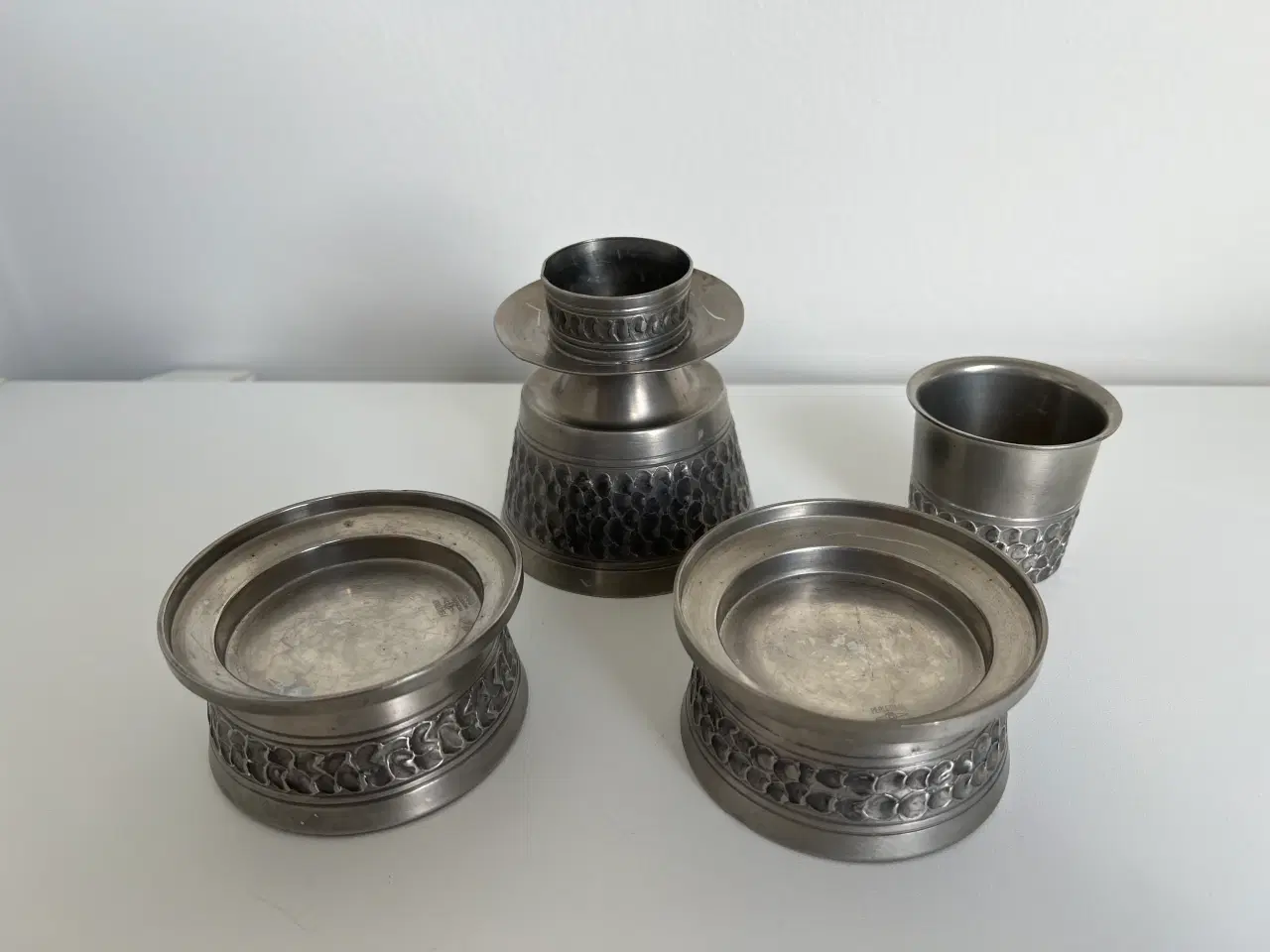 Billede 3 - Tin - Lysestager, fade, vase mv.
