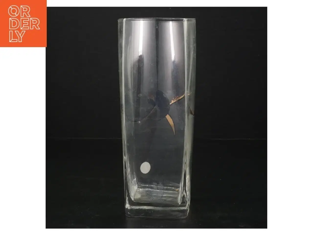 Billede 2 - Glas vase med håndmalet design fra Luminarc (str. H. 21 cm)