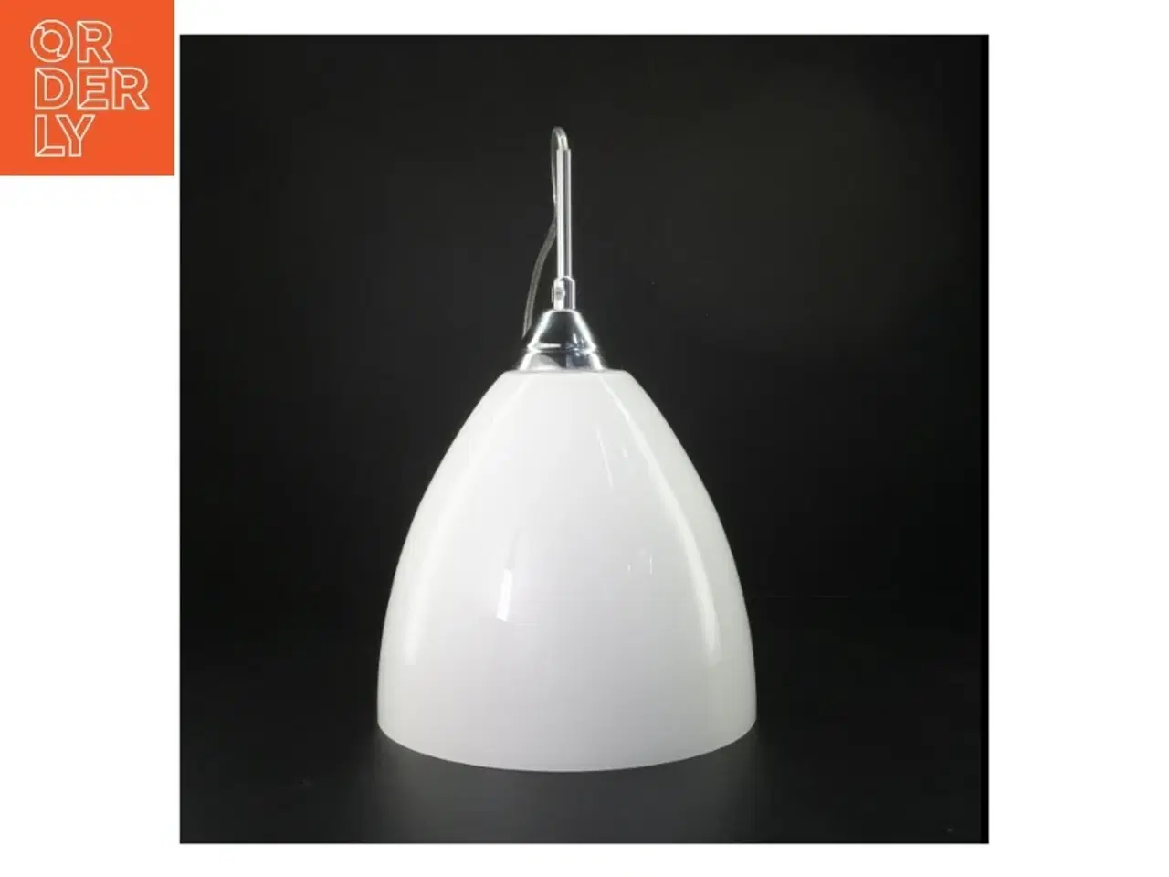 Billede 1 - Hvid pendel lampe (str. H 38 cm, ø. 21,5 cm)
