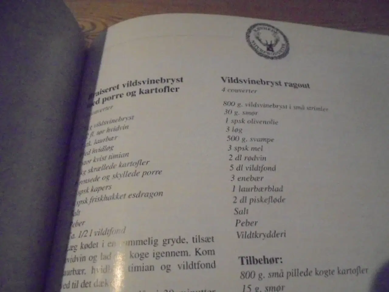 Billede 3 - Vildsvinekød på bordet – Fortællende kogebog mv