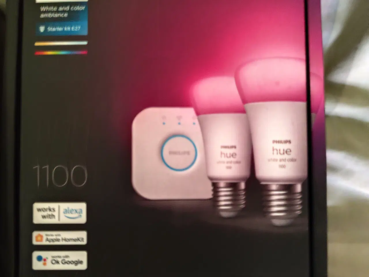 Billede 1 - Philips HUE pære ( 6styk E27) med bridge / hub