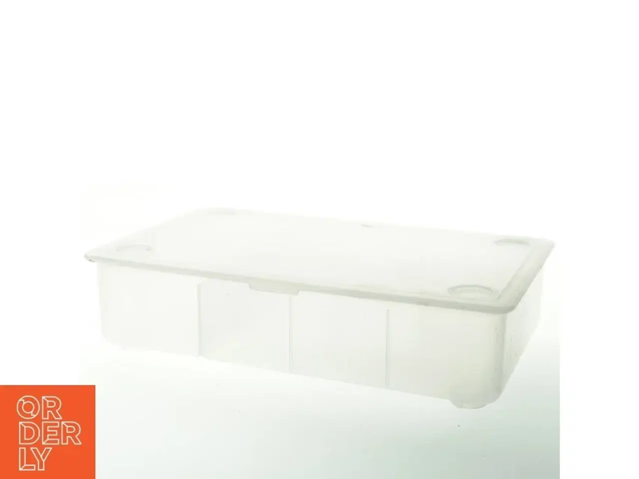 Billede 1 - Gennemsigtig opbevaringskasse med låg fra IKEA (str. 32x19x8 cm)