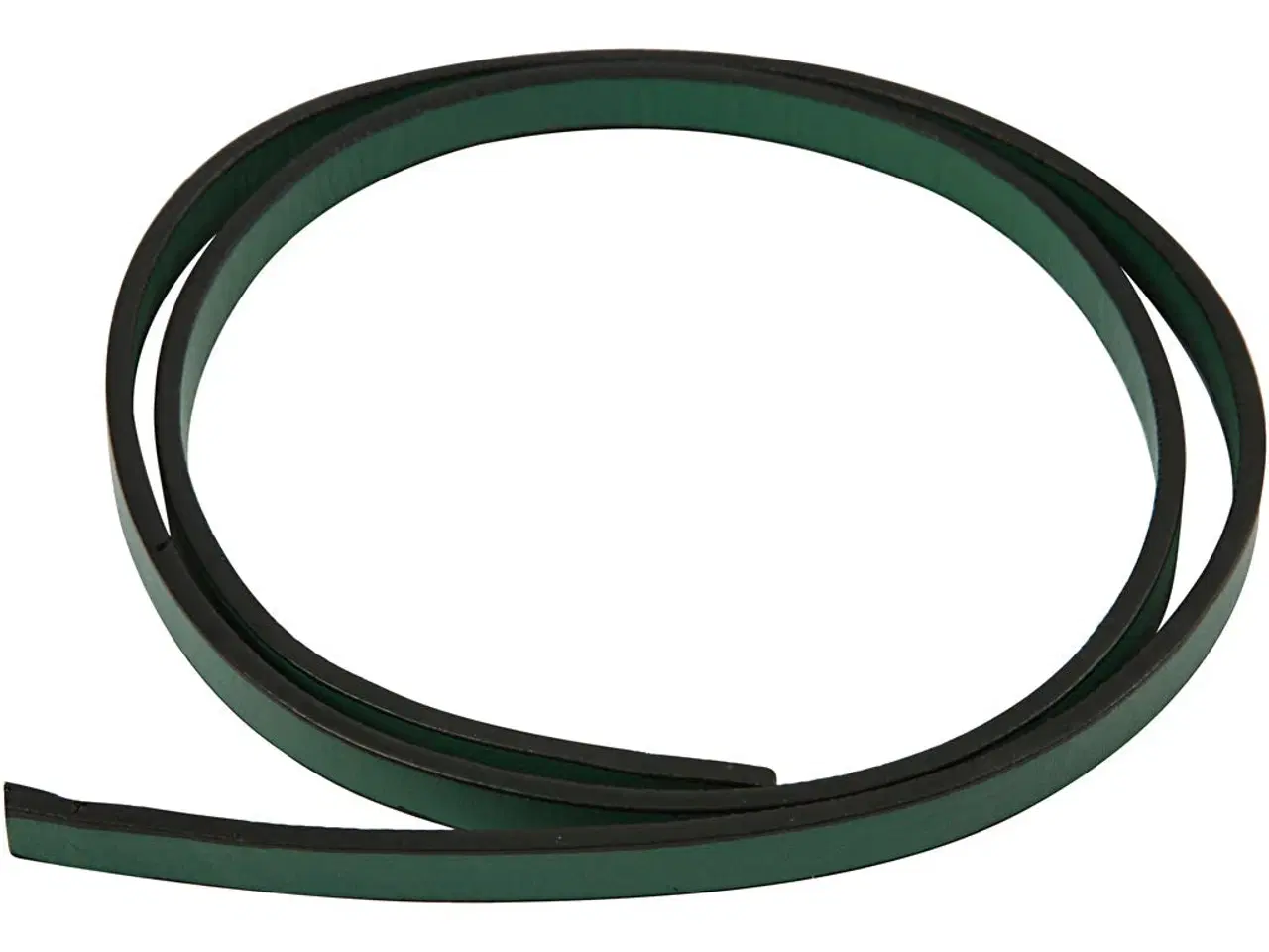 Billede 1 - Imiteret Læderbånd, B: 10 mm, tykkelse 3 mm, grøn, 1m/ 1 pk.