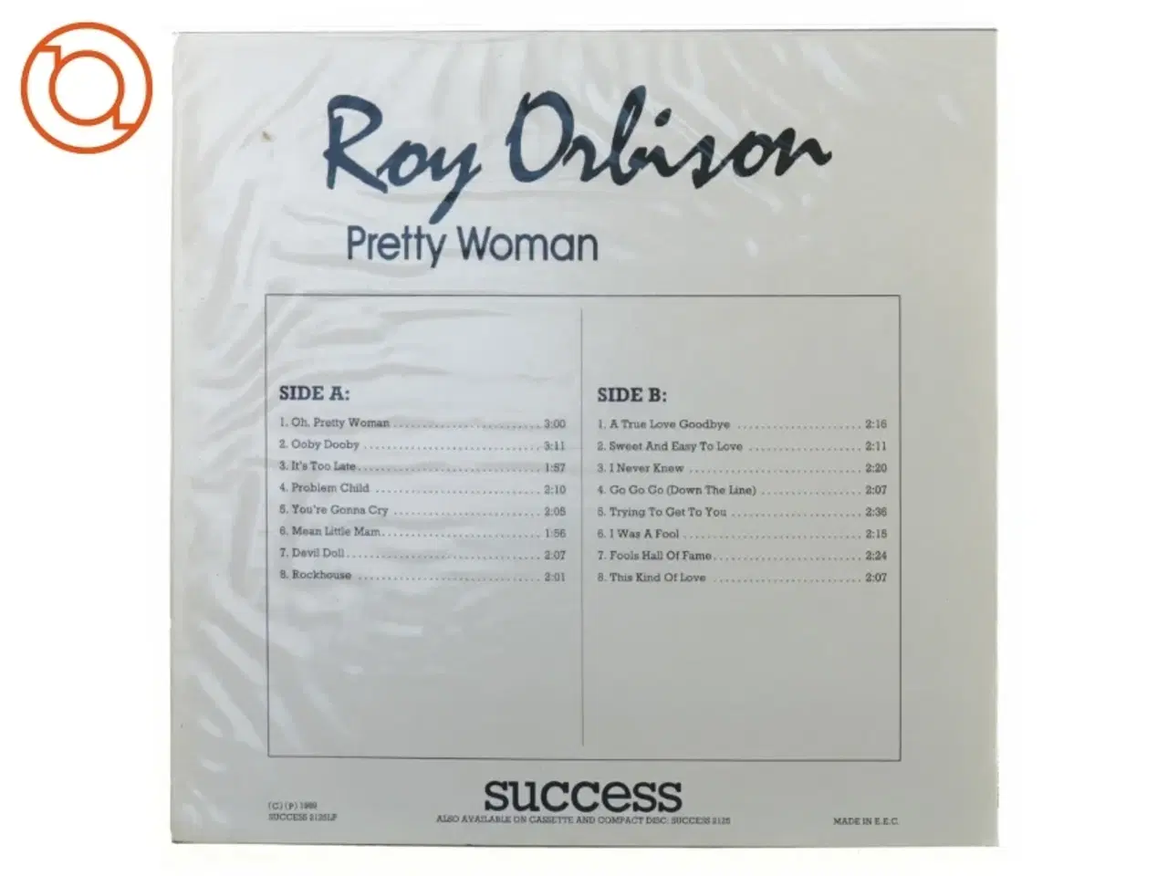 Billede 2 - LP Roy Orbiron ‘Pretty woman’ fra Succes (str. 31 x 31 cm)