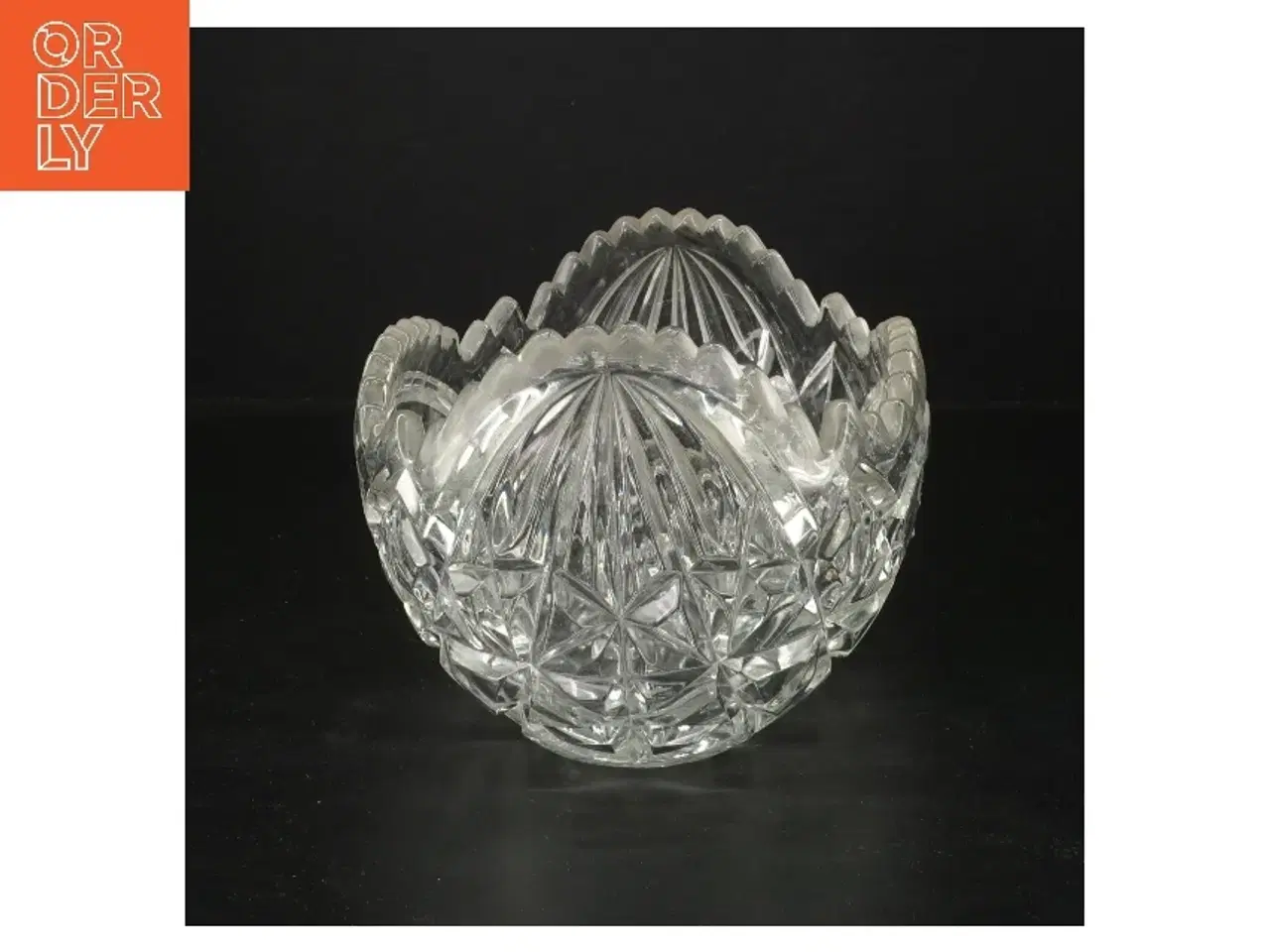 Billede 2 - Glasfad med mønster (str. Ø 15xØ 23x 10 cm)