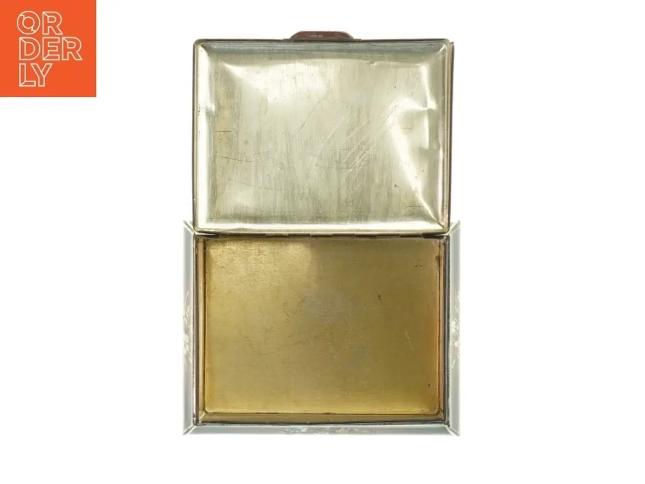 Billede 6 - Antikt Metal skrin, dåse med låg  (str. 16x12 cm)