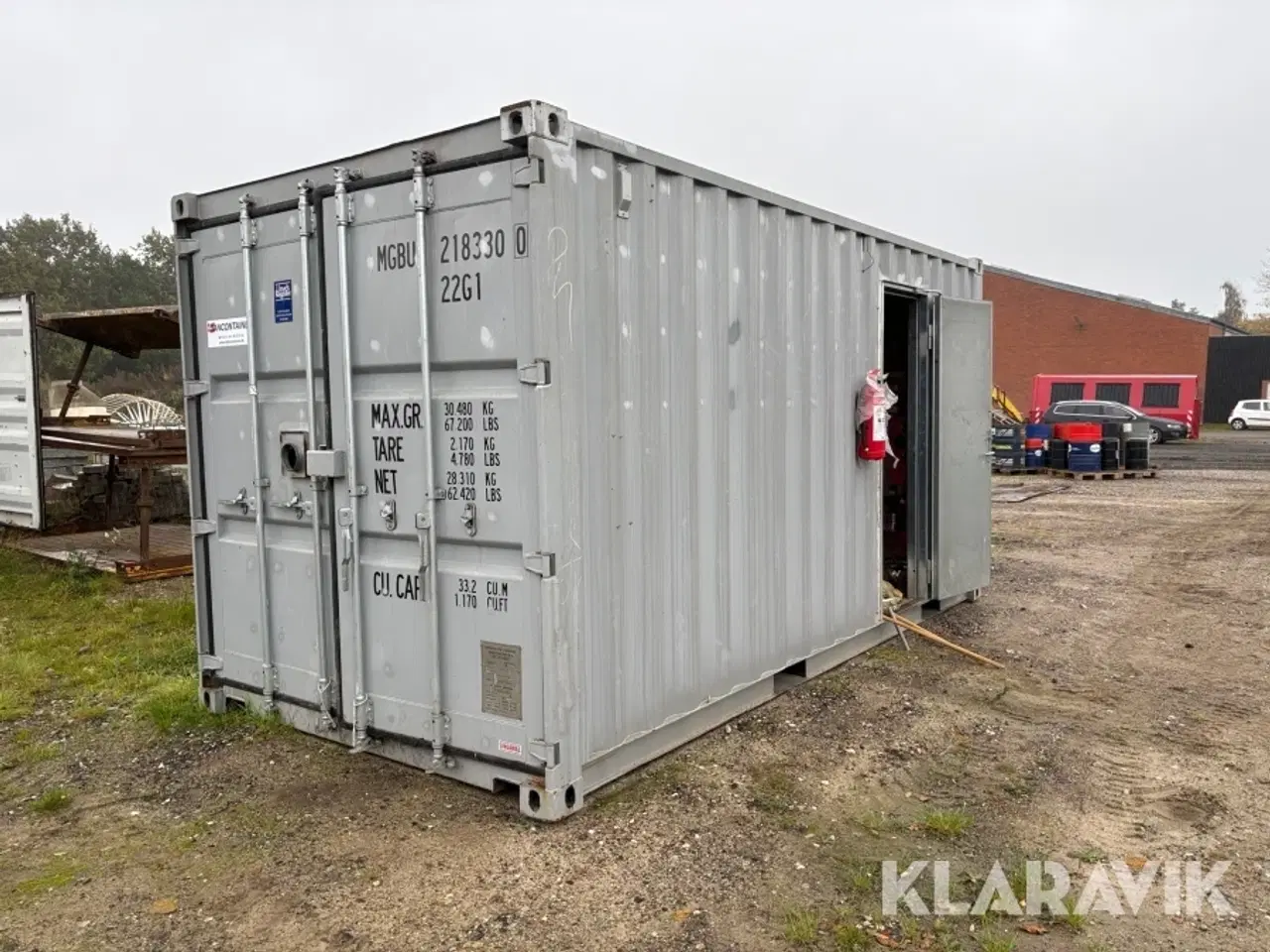 Billede 1 - 15 fods container med Windhager bwe600 varmeanlæg