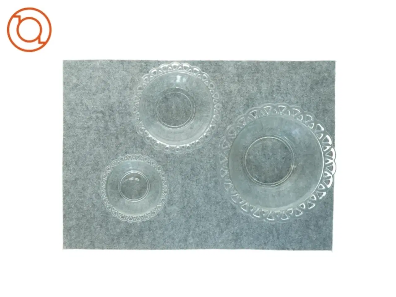 Billede 4 - 3 glasskåle (str. 25 x 8 cm 14 x 5 cm)