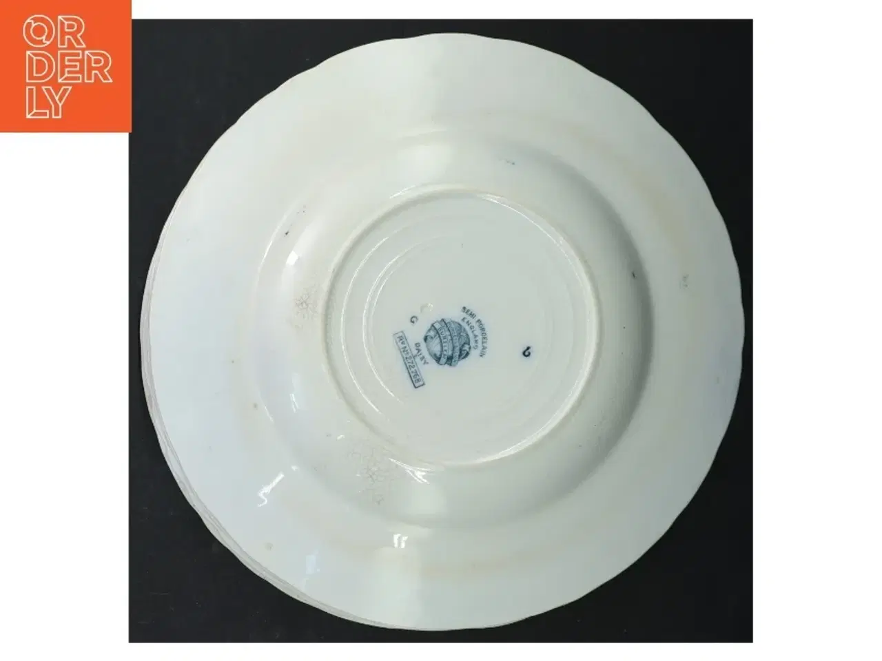 Billede 2 - Porcelænstallerkner med blomstermotiv (str. Ø. 23 cm)