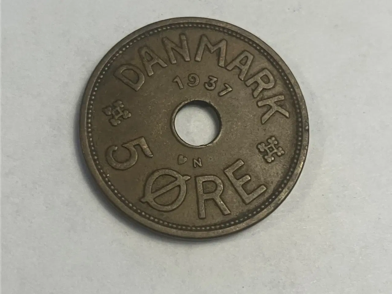 Billede 1 - 5 Øre 1937 Danmark
