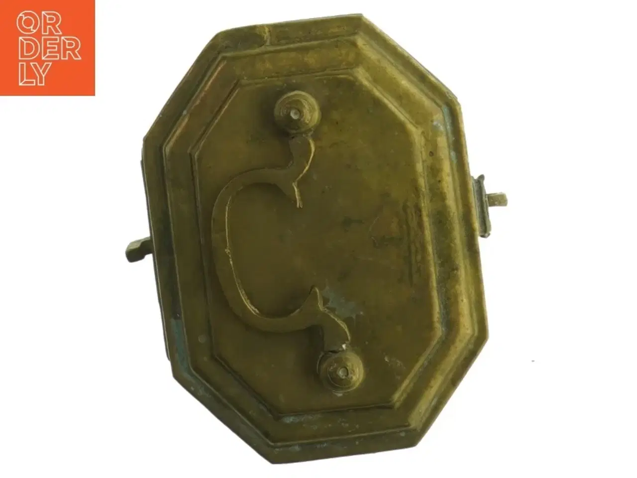 Billede 4 - Antik messing teboks (str. 12 x 9 cm)