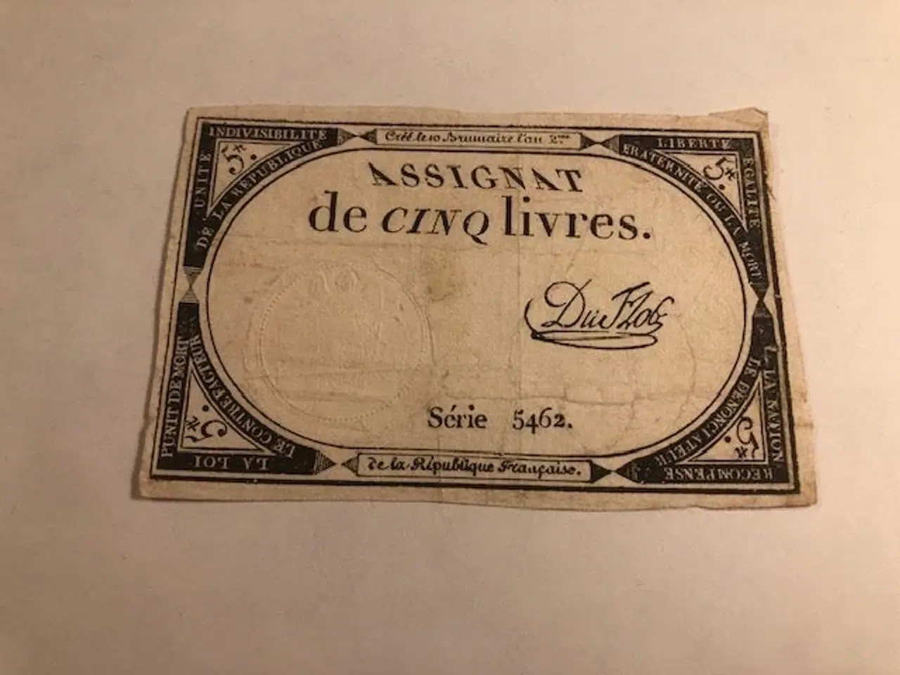 Billede 1 - 5 livres France 1792-1804
