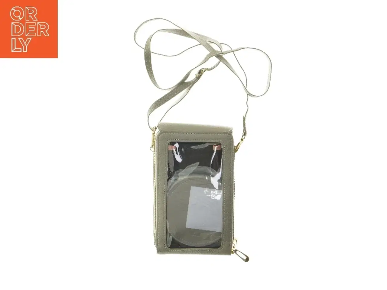 Billede 5 - Grå skuldertaske med lynlås og rem (str. 19x11x4 cm)