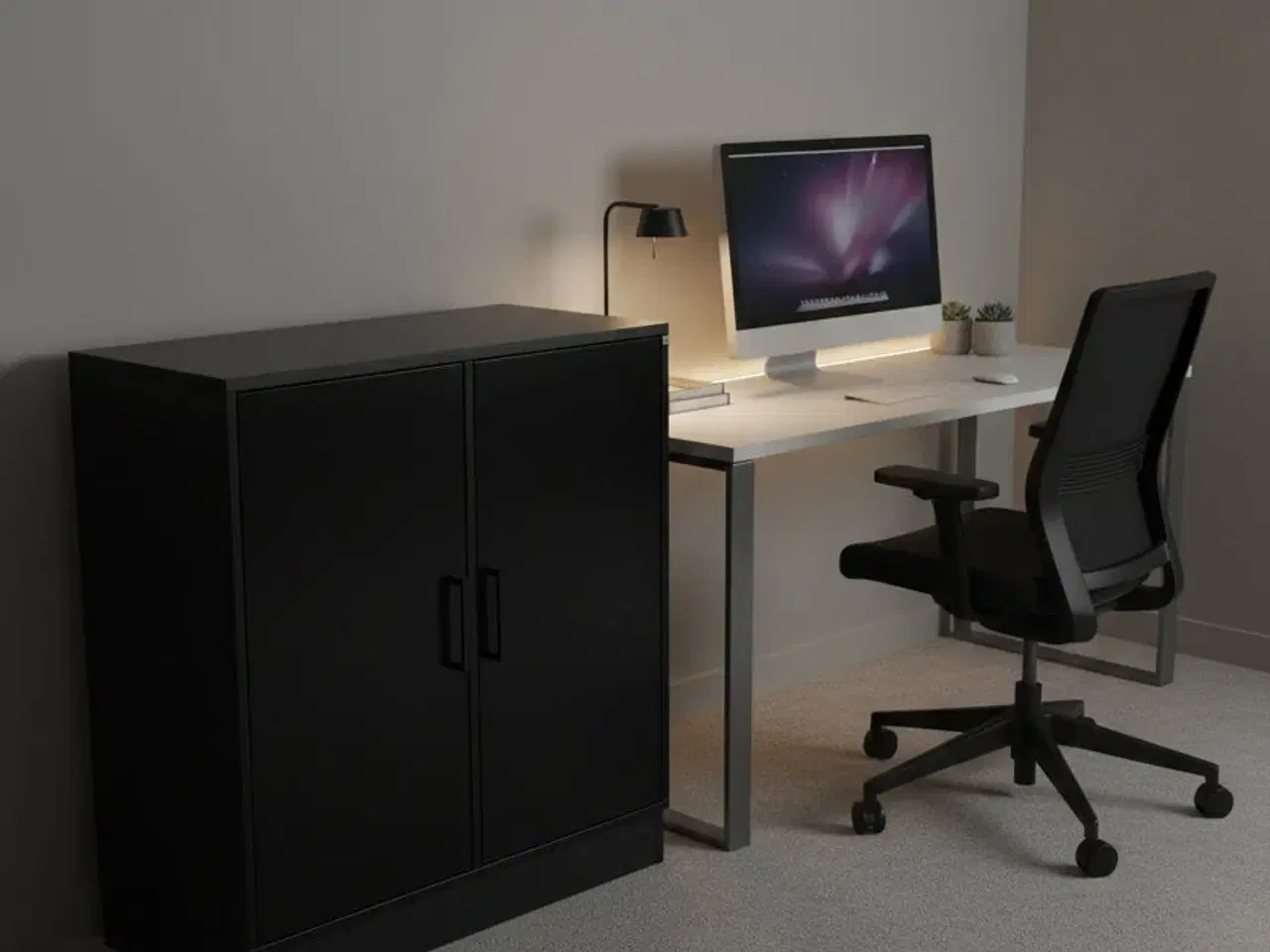 Billede 2 - Cube Design Quadro Skab – Sort 80x43x88cm