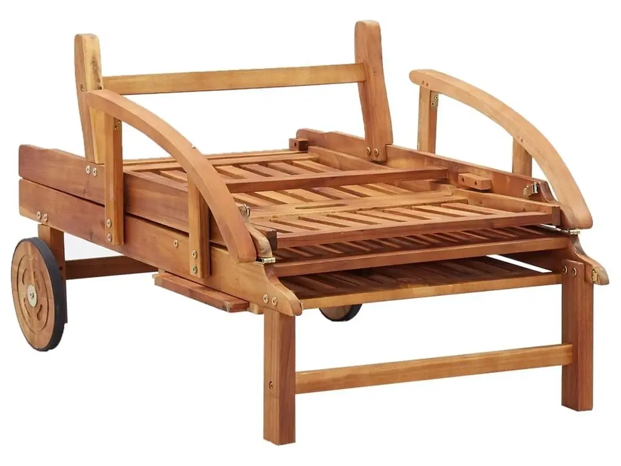 Billede 8 - Liggestol med hynde massivt fyrretræ