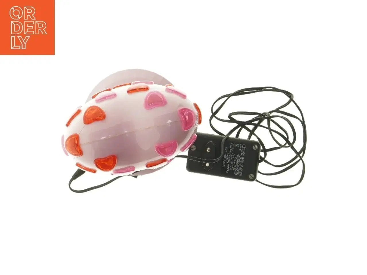 Billede 3 - Hjerteformet bordlampe med adapter (str. 21x16 cm)