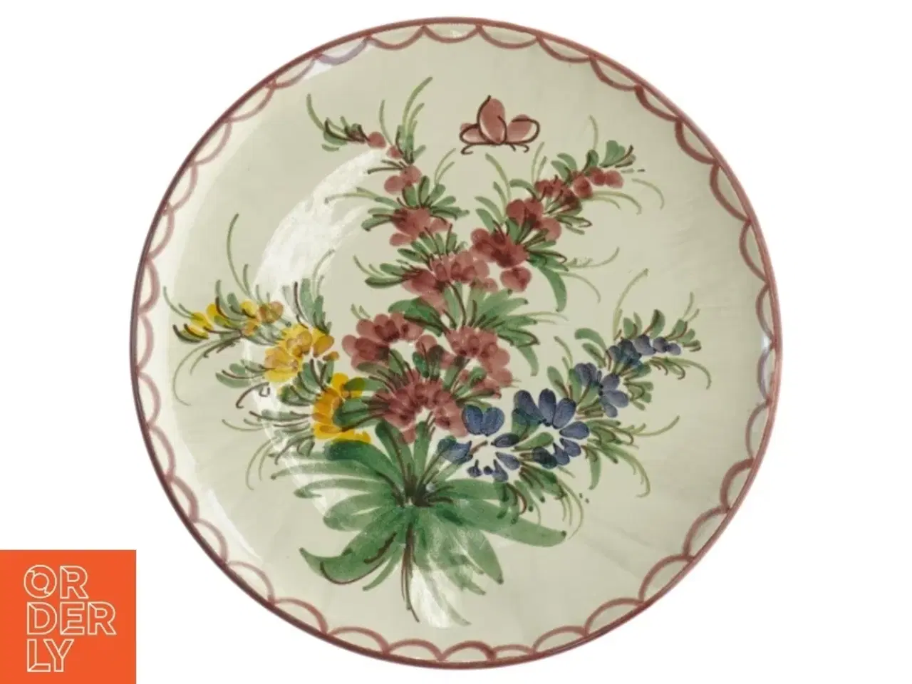 Billede 1 - Blomsterdekoreret fad fra Ulmea (str. Diameter 20 cm)