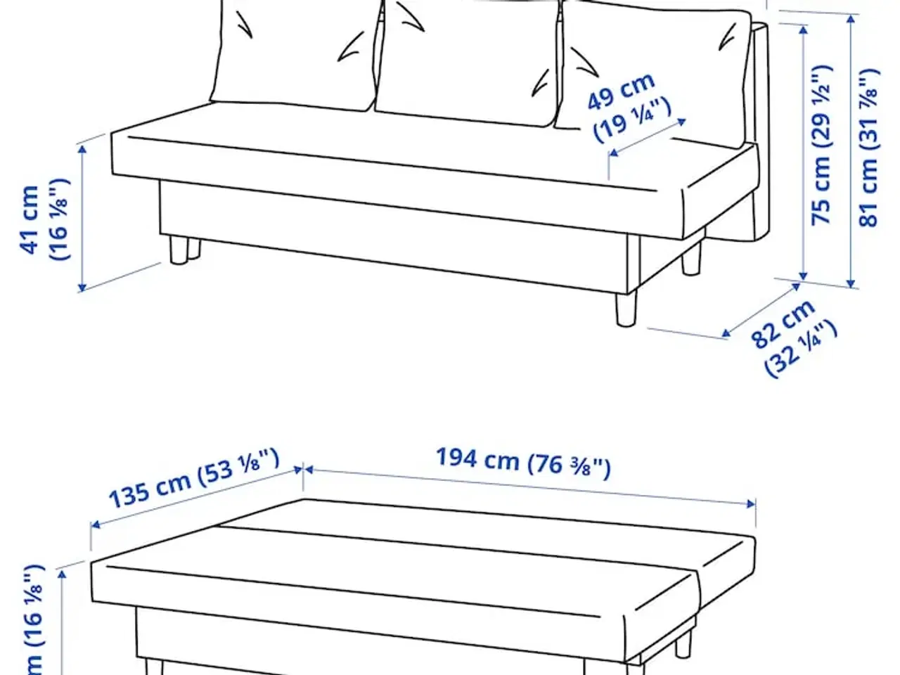 Billede 4 - Sovesofa med opbevaring