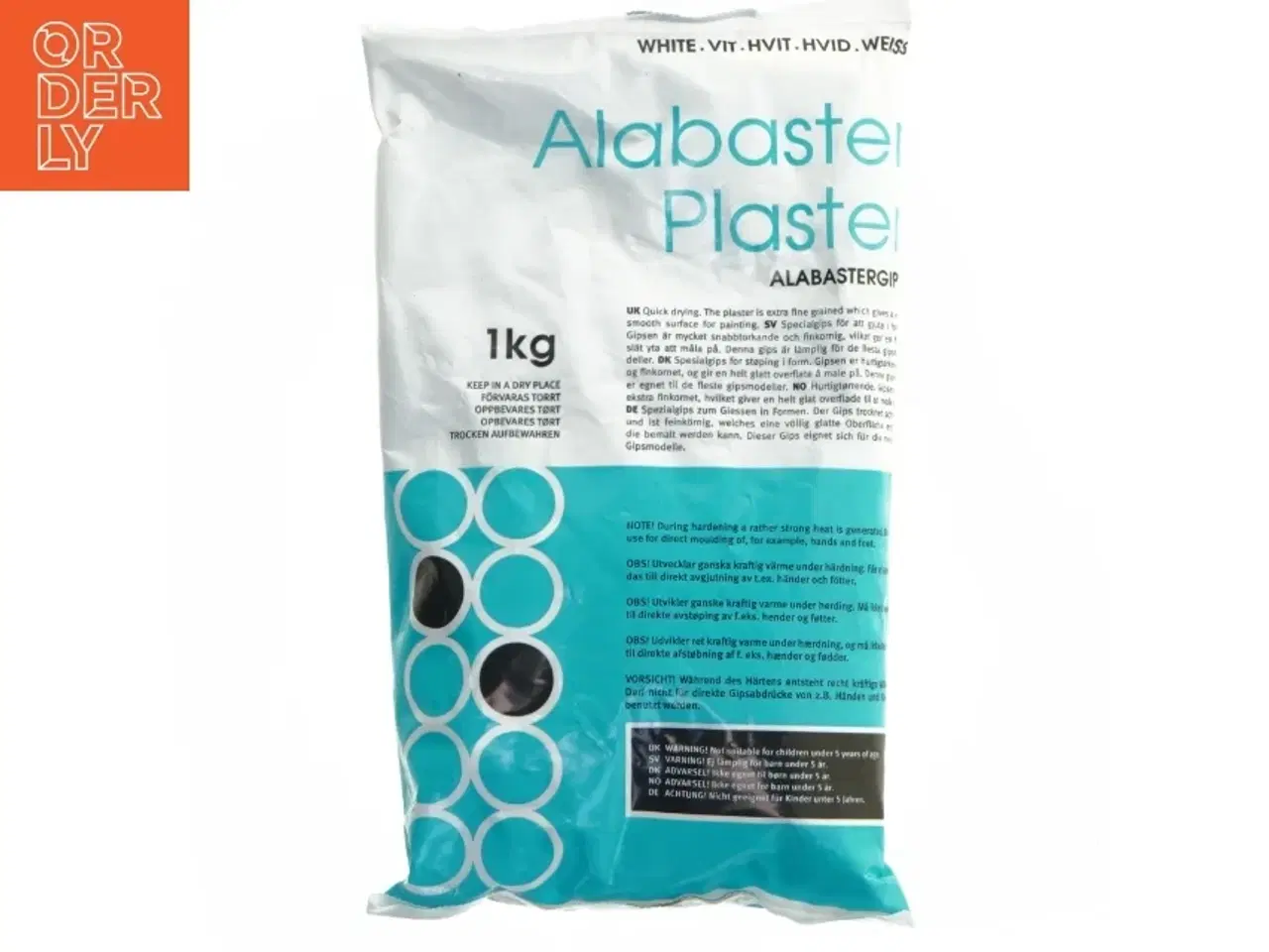 Billede 1 - Alabastergips 1 kg fra Panduro (str. 1 kg)