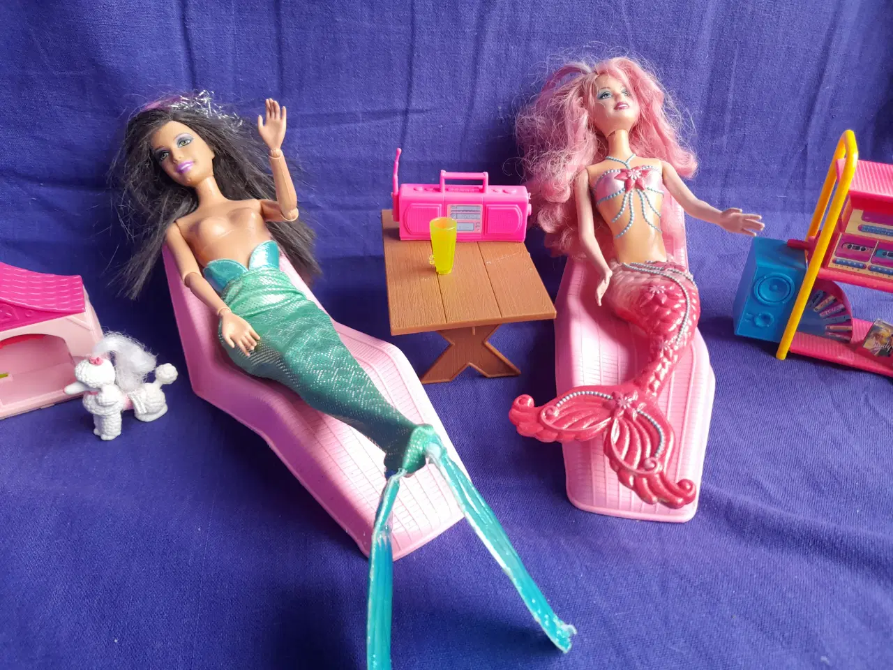 Billede 1 - Havfrue Barbier på liggestole m.m ( 10 dele)