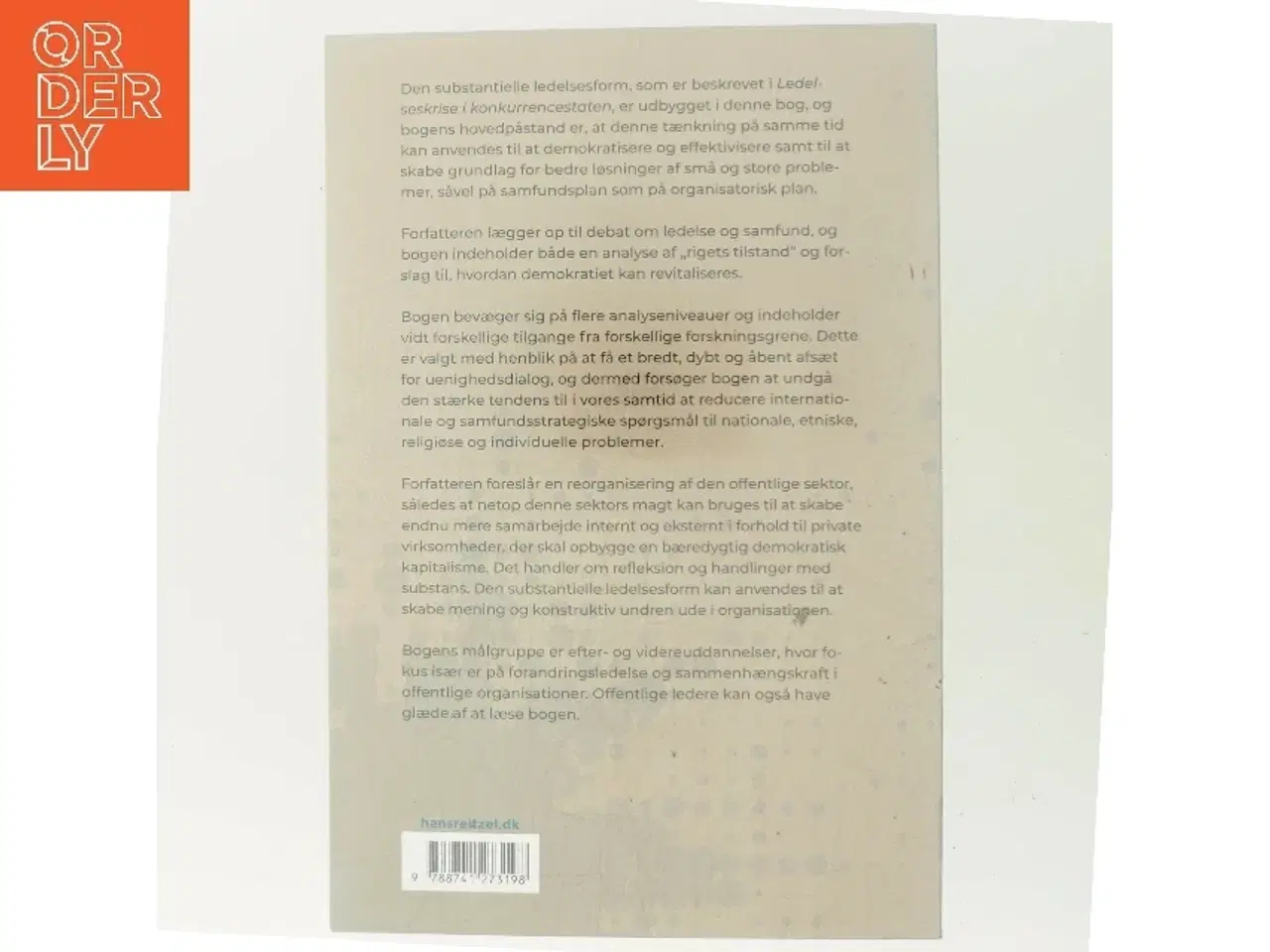 Billede 3 - Substantiel ledelse : et svar på demokratiets krise af Jan Nørgaard (f. 1962) (Bog)