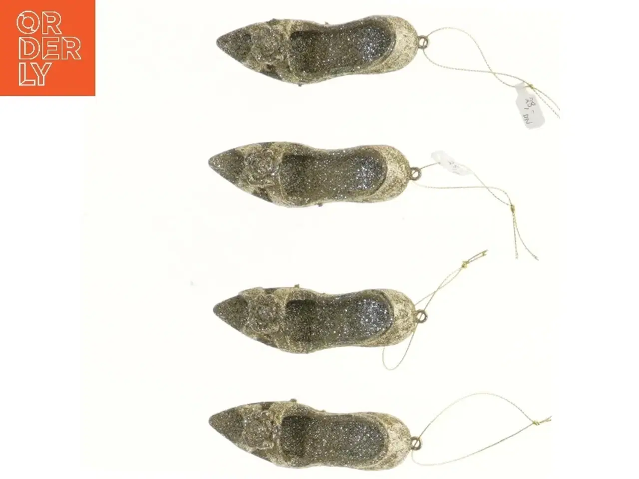 Billede 2 - Glitrende sko julepynt (str. 9 cm)