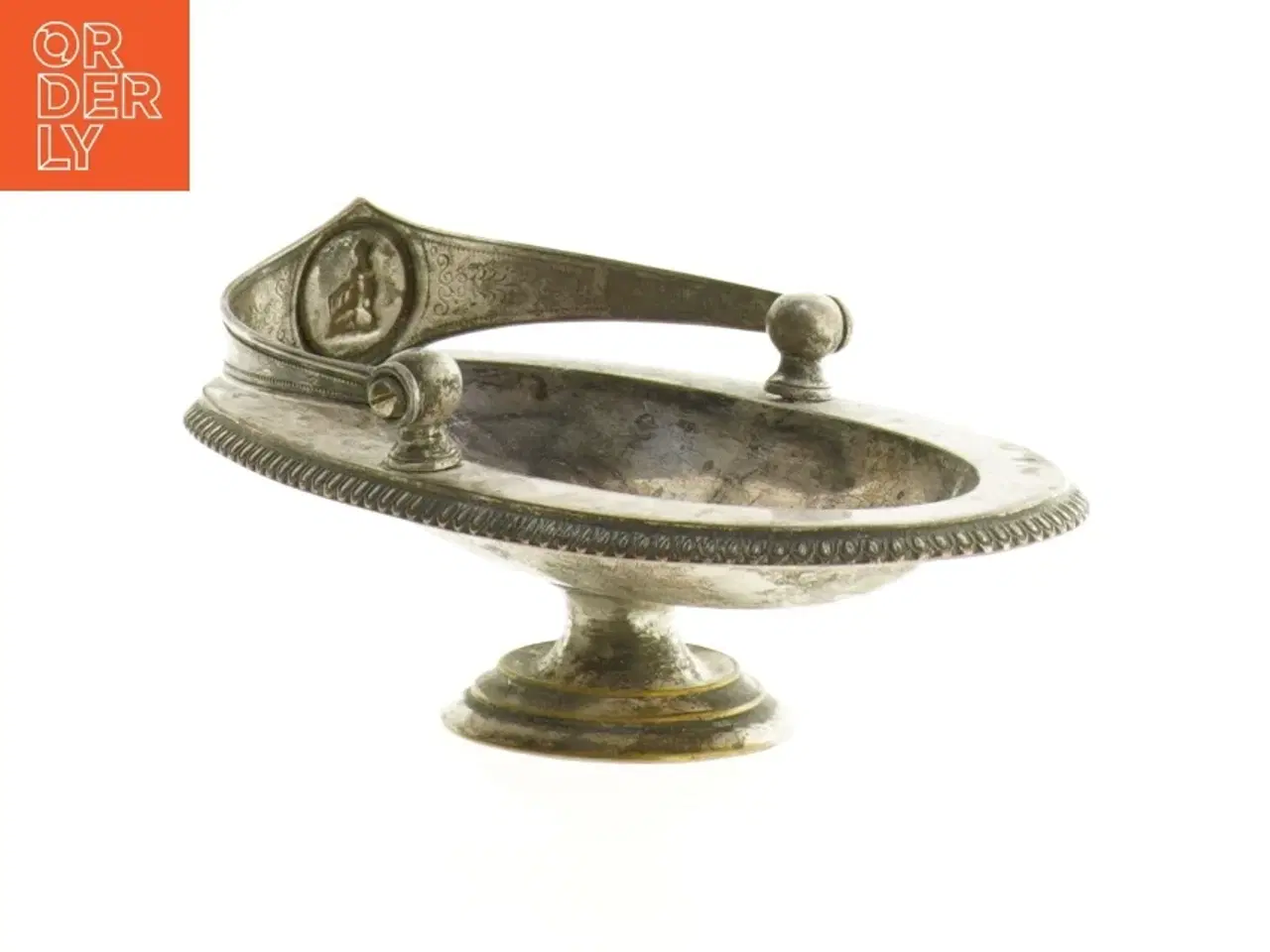 Billede 1 - Antik sølvfarvet figur (str. 19 x 11 x 7 cm)
