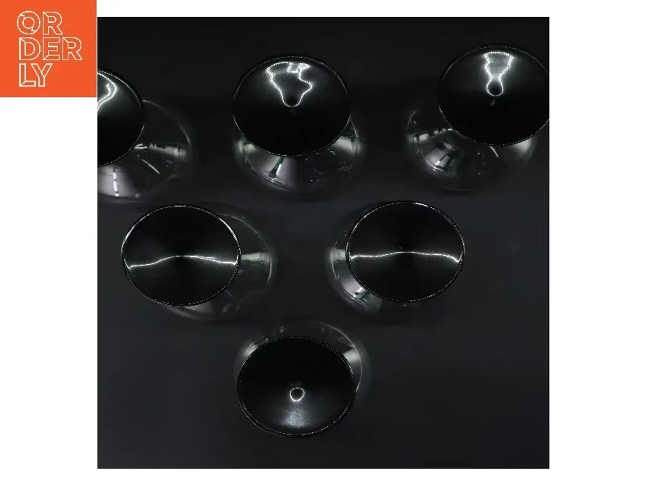 Billede 2 - 6 Tanqueray gin/cocktailglas med grøn fod (str. 6 stk Ø 8,5 cm højde 19,5 cm)