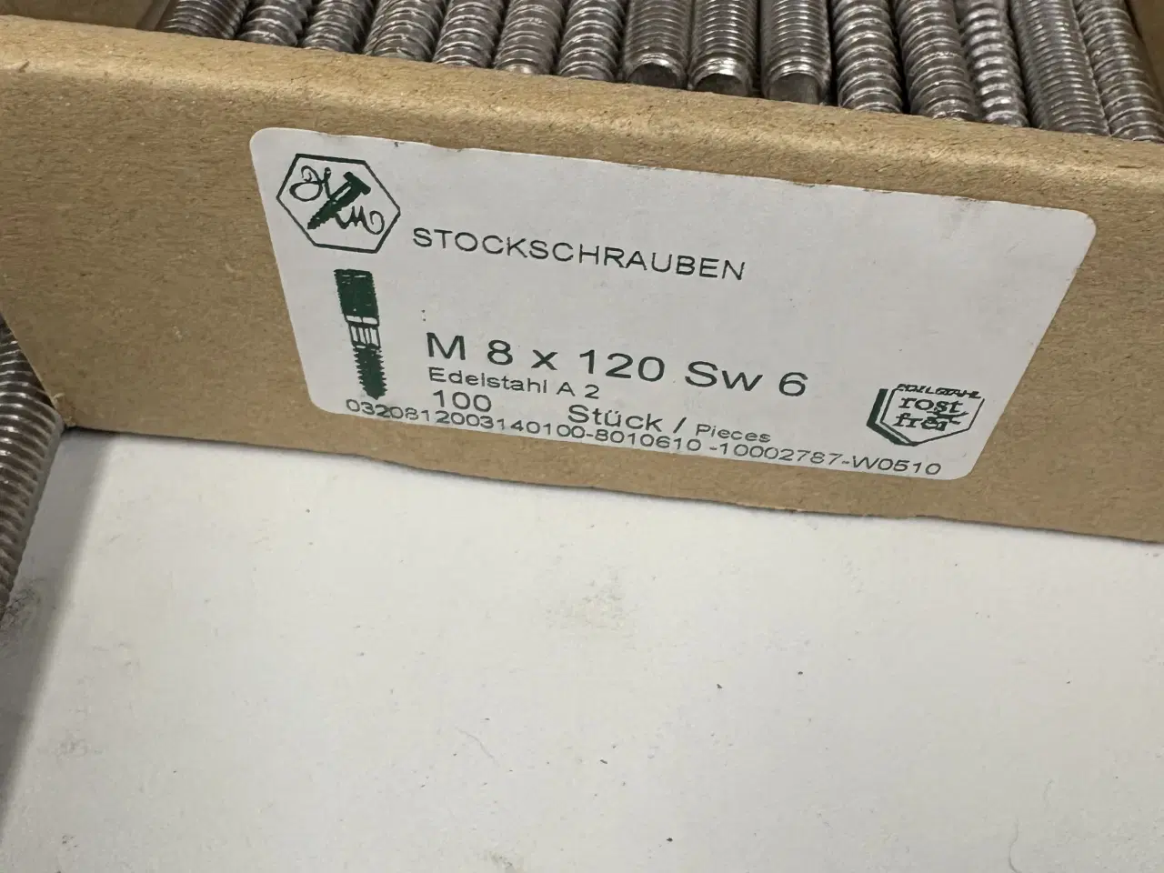 Billede 5 - Stokskruer til solcelle skinner 110,120,160mm