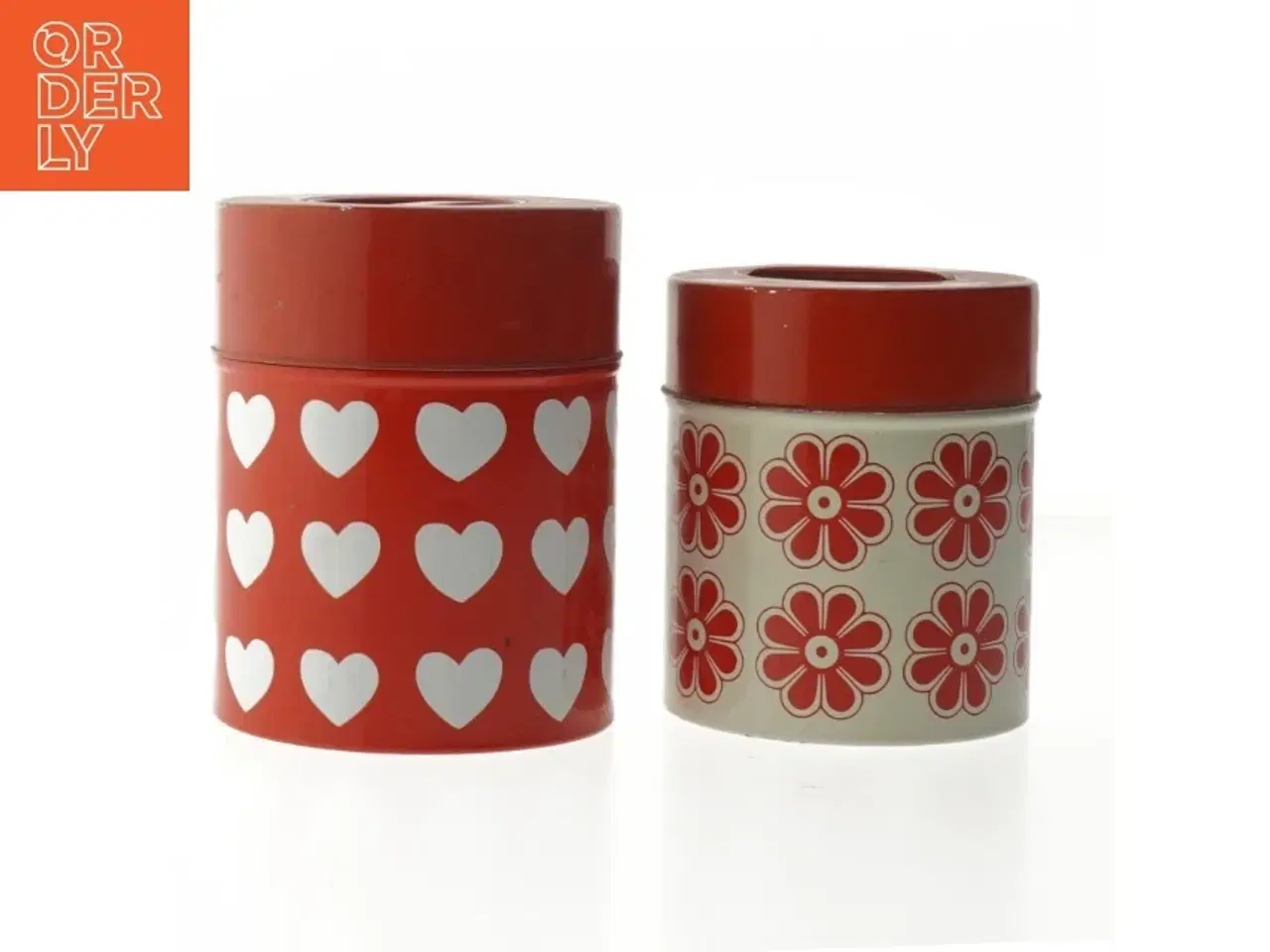 Billede 1 - Retro metal dåser fra 70’erne (str. Ø. 10,5 cm længde. 13,5 cm. og. ø. 9,5 cm. længde. elve , 5 cm)