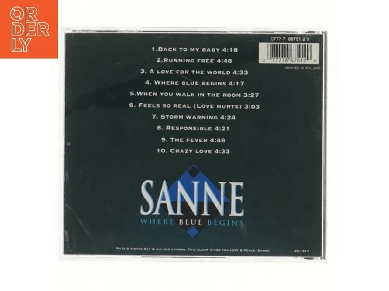 Billede 2 - Sanne - Where Blue Begins CD