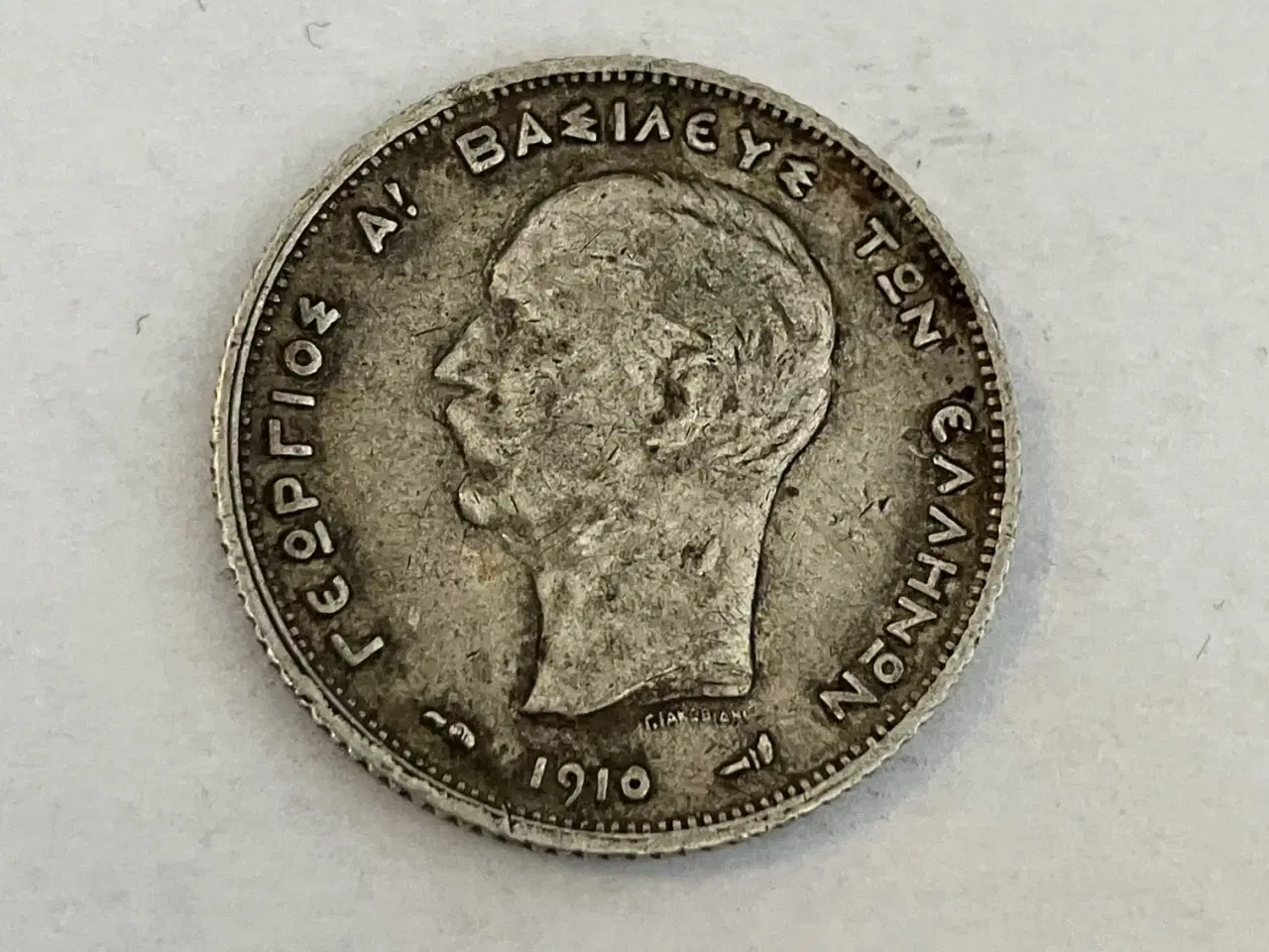 Billede 2 - 1 Drachme 1910 Greece - Silver