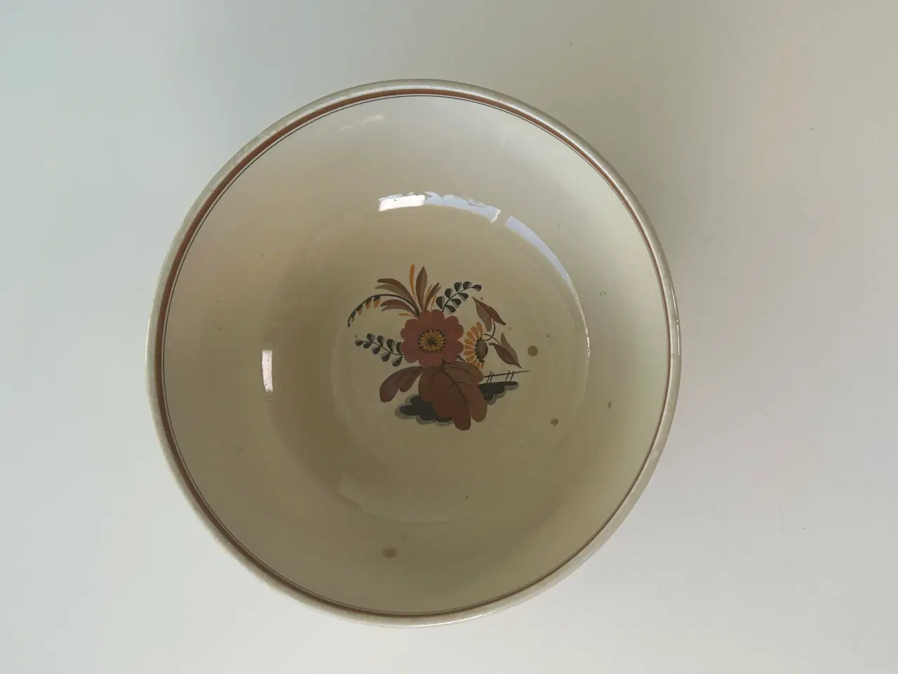 Billede 4 - Vintage Aluminia skål – dekoreret stentøj (model 2