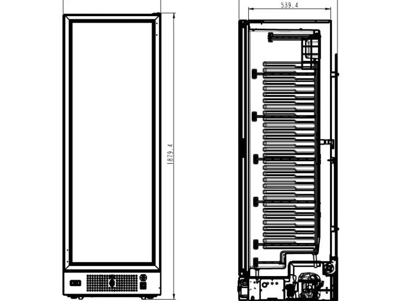 Billede 2 - Professionel display fryseskab – sort – 230 V